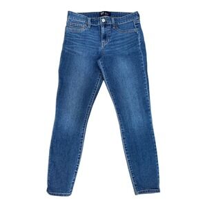 Gap Jeans Womens 4 Blue Favorite Jegging Denim Medium‎ Wash Mid Rise Distressed